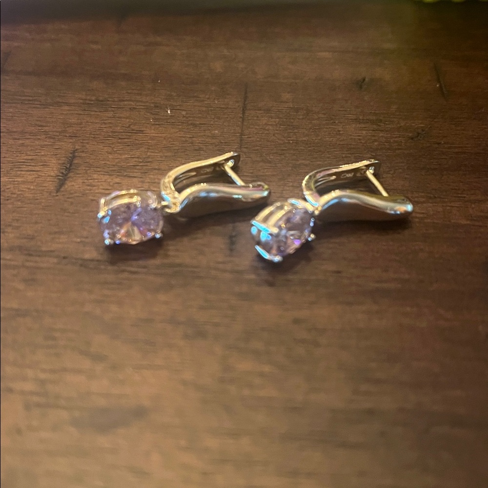 Pretty Bird Gold and Pink Drop Earrings - Picture 6 of 6